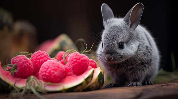 rabbit eating dragonfruit