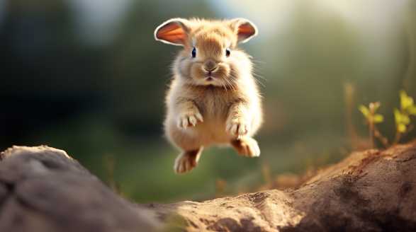rabbit jumping