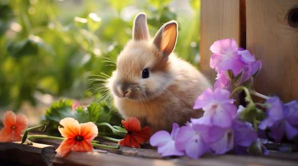 rabbit and petunia