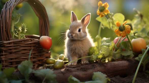 rabbit in garden