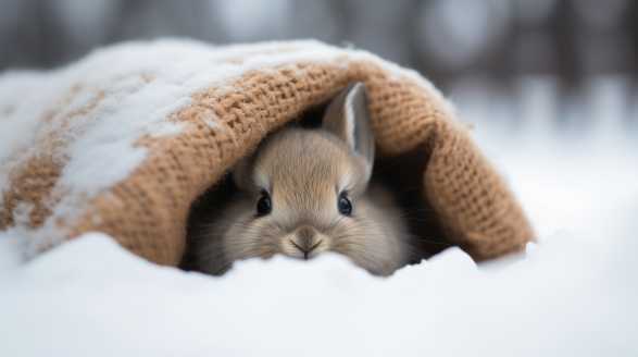 rabbit warm during winter