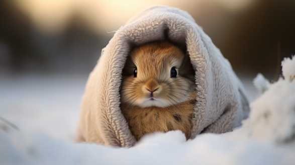 rabbit warm during winter